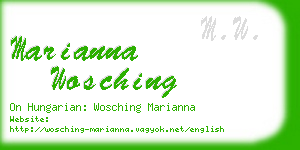 marianna wosching business card